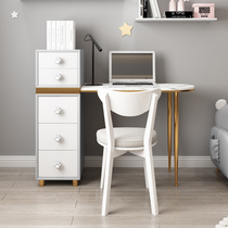Modern minimalist solid wood desk Italian light luxury Rock board desk minimalist study desk chair high-end dressing table