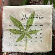 Childrens parent-child outdoor activities plant dyeing cotton and linen blank calendar material plant dyeing leaf rubbing