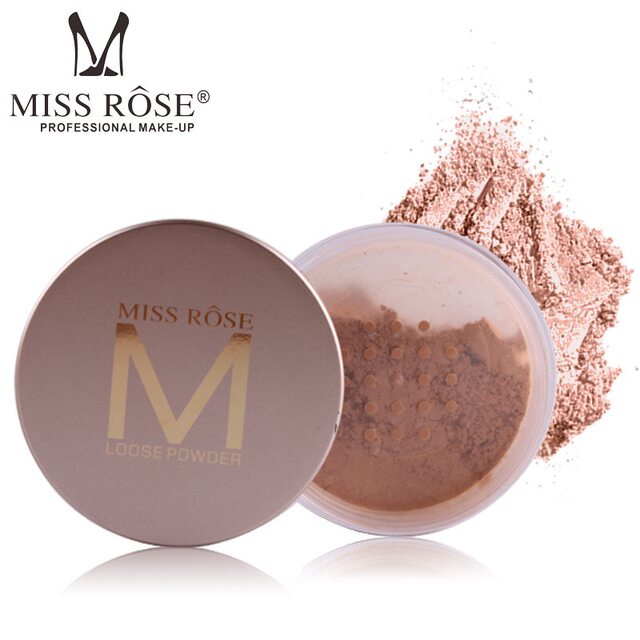 MISSROSE setting dense powder loose powder oil control sunscreen ປັບສີຜິວໃຫ້ສົດໃສຢ່າງເປັນທຳມະຊາດ ການແຕ່ງໜ້າເປືອຍກາຍ ກັນນ້ຳ ກັນເຫື່ອ