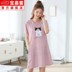 ngủ sân ngoài lớn váy nữ bông mùa hè lỏng Hàn Quốc phiên bản của pajamasweet chất béo dễ thương MM cộng béo cộng với mã 200 pounds. 