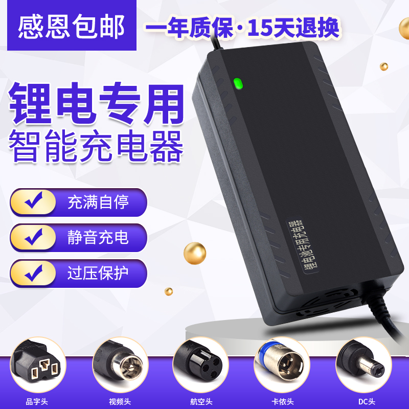 Lithium battery charger 24V36V48V60V54 6V67 2V scooter single-wheel Harley electric vehicle