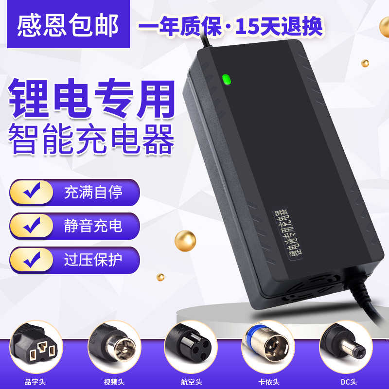 锂电池充电器24v36v48v60v54 6v67 2v滑板车代驾车独轮哈雷电动车