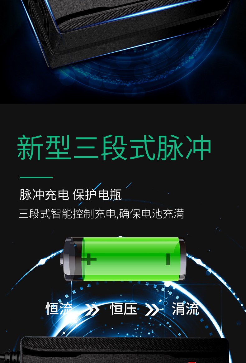 自动断电智能脉冲 电动车电瓶充电器 爱玛雅迪通用 图8