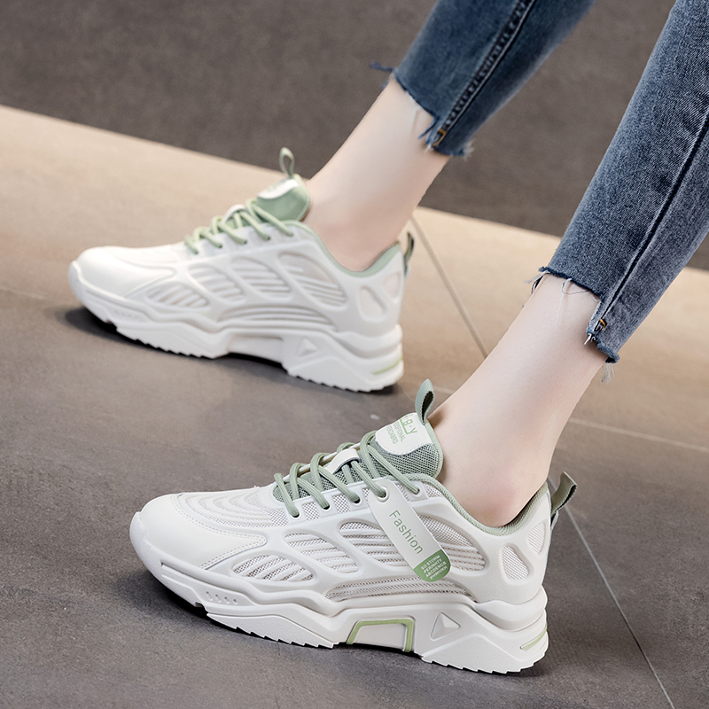 2022 new mesh shoes women's summer net red all-match old shoes women's ins tide breathable sports running small white shoes