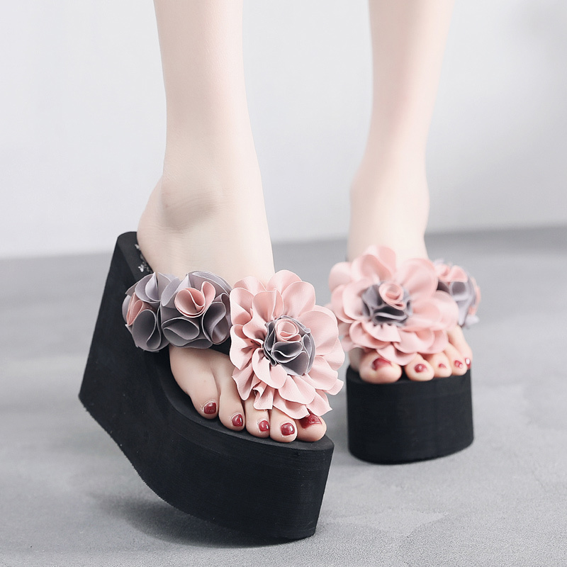 11cm High-Heeled Slippers for Women, 2026 New Style, Versatile, Sexy, Thick-Soled, Trendy, Cute, Instagram-Style Sandals, Flip-Flops