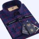 Paul tinh khiết cotton dày ấm áo sơ mi nam dài tay cotton giản dị lưới áo sơ mi chà nhám áo sơ mi cổ trụ nam