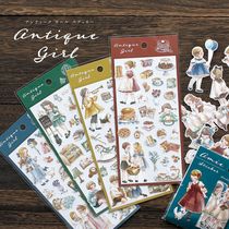 (Spot) Japan Mind wave7 Month New Products Amie Retro Girl Series Sticker Hand Tent Material