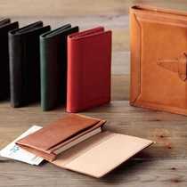 (In stock) Japanese Da Vinci roroma series retro color cowhide business card holder card holder M5 fixed-page book jacket