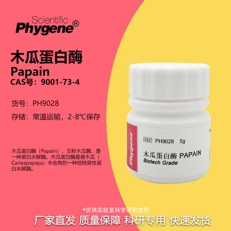 木瓜蛋白酶 木瓜酶 Papain 实验试剂 科研专用 [PH9028 PHYGENE]
