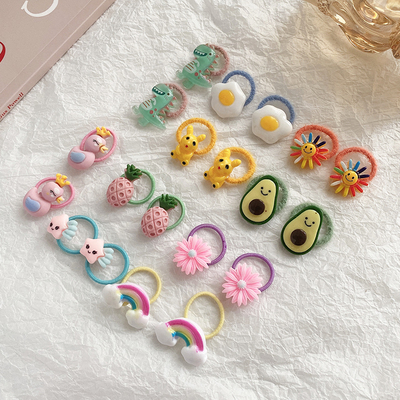 儿童小皮筋女韩国拇指头绳可爱宝宝扎马尾不伤发圈女童弹性好发饰