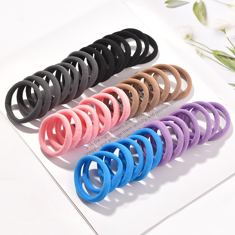 Korean high elastic net red hair ring female adult simple hair ring tie hair ponytail hair ring black rubber band hair ring