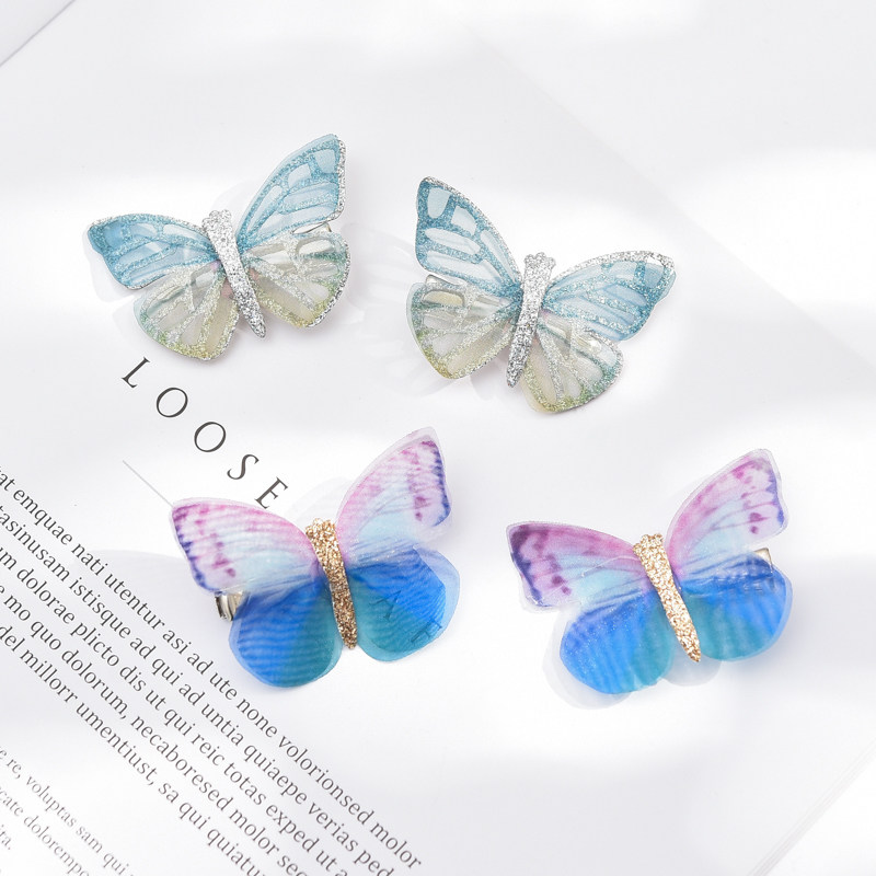 Children Cartoon Hairpin Clip Butterfly Side Clip CLIP DUCKBILL CLIP DUCKBILL CLIP ART LITTLE GIRL CLIP NO HURT HAIR CLIP HAIR CLIP HAIR CLIP