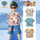 Paw Paw Team Boys T-shirt Short Sleeve Summer Clothes 2024 New Baby Summer Children's Cotton Top Boy Half Sleeve Thin