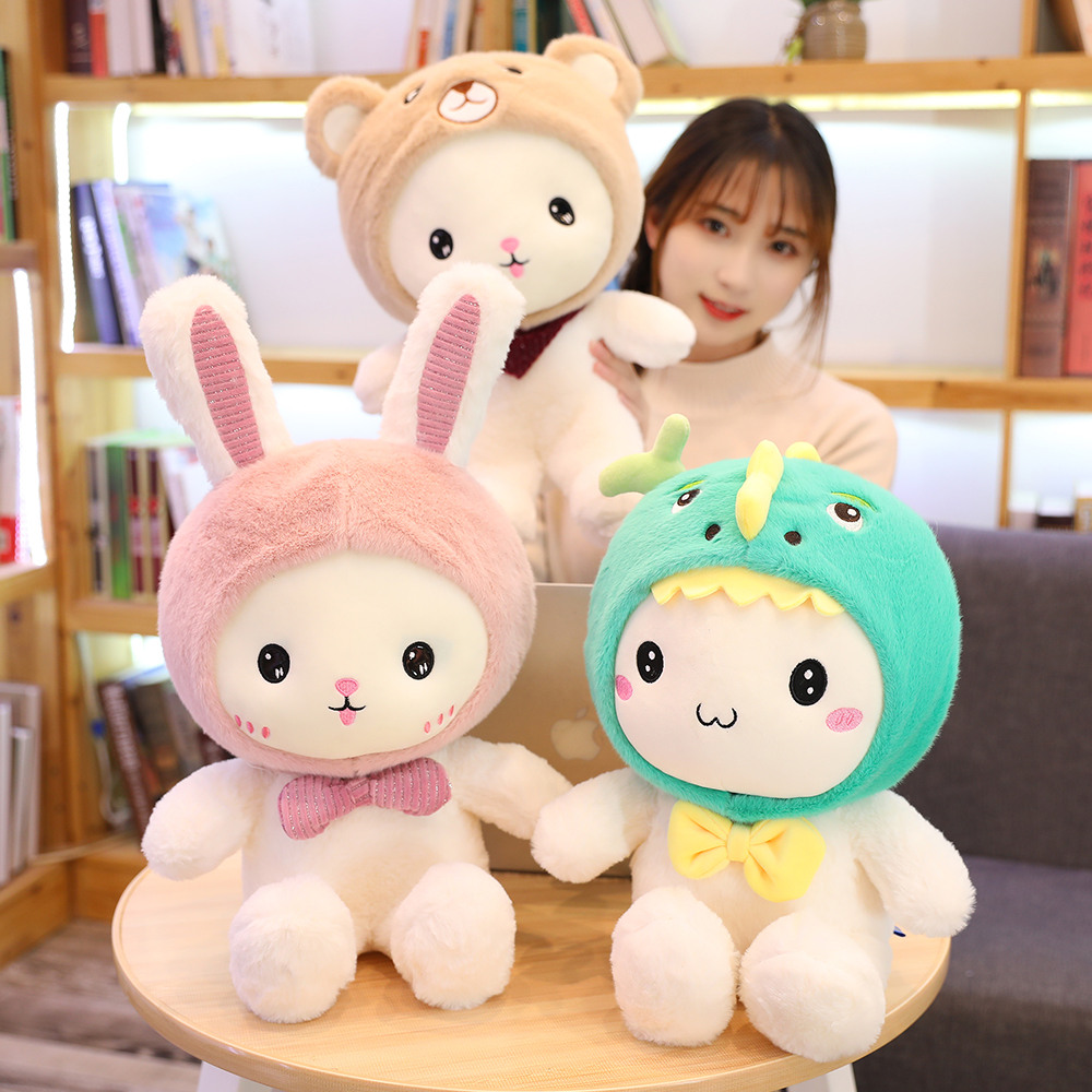 Cute Rabbit Cute Rabbit Paparazzi Wool Suede Toy Cloth Doll Rabbit Doll Holding Pillow Sleeping Bed Girls' Day Gifts