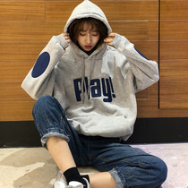 chic harbor flavor sweater women autumn and winter 2021 New loose Korean tide ins lazy wind bf plus velvet thick coat