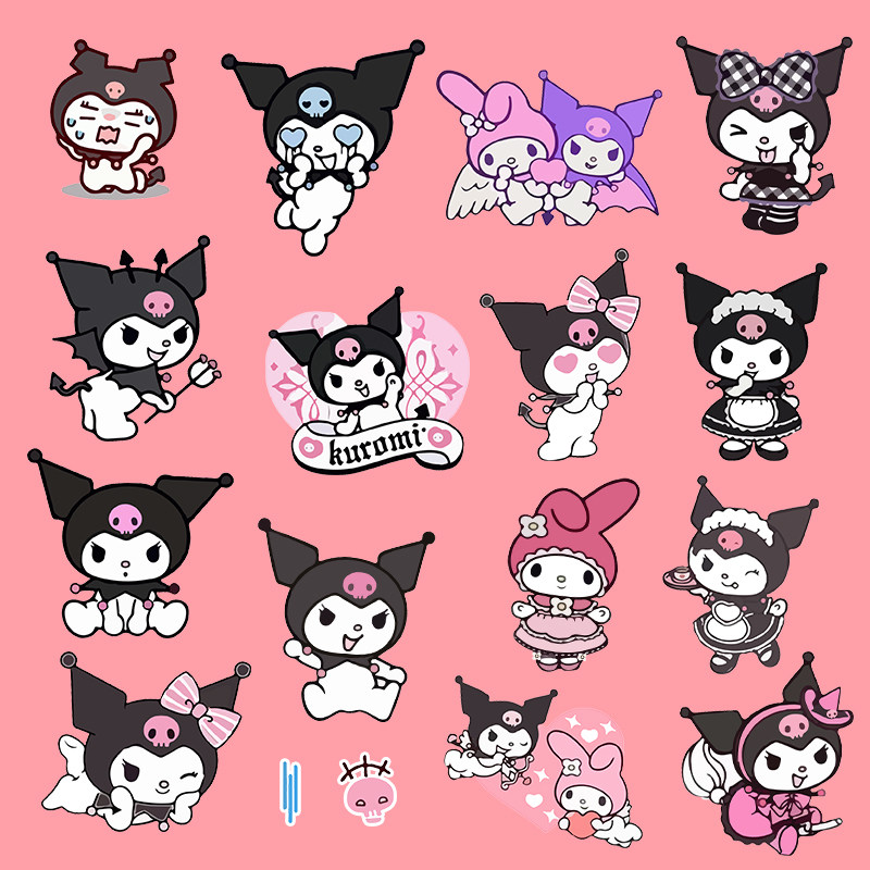 Japan and South Korea cartoon Kulomi luggage laptop stickers waterproof no glue suitcase mobile phone stickers