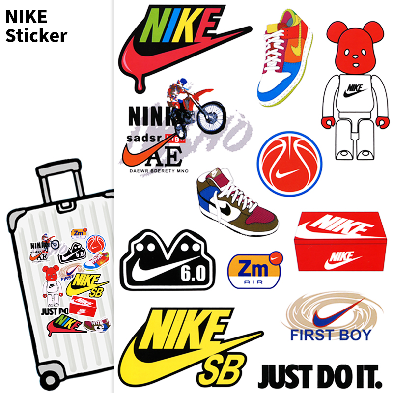 Nike sneakers luggage stickers trolley case guitar computer refrigerator skateboard dead fly personality waterproof tide brand stickers