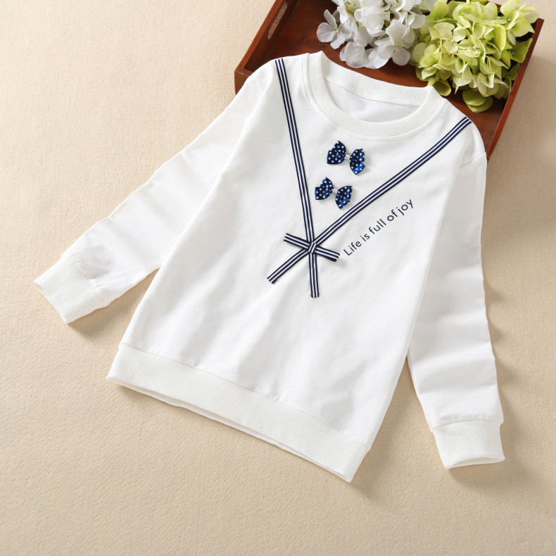 Quần áo trẻ em nữ mùa thu áo thun dài tay 2018 Áo cotton trẻ em mùa thu mới trong chiếc áo len trẻ em đáy lớn áo phông sành điệu cho bé trai