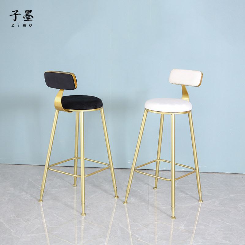 Brief Metal Bar High Footstool Casual Chair Bar Table Chairs American Iron Art Chair Nordic New Backrest Chair Promotion