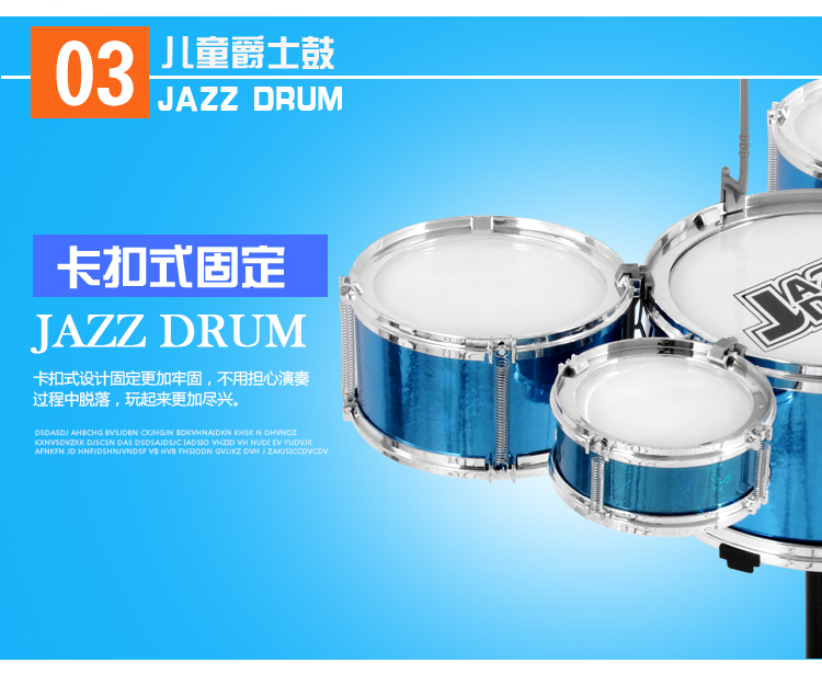 Trống của trẻ em đồ chơi mô phỏng jazz trống nhạc bộ gõ cụ người mới bắt đầu baby boy girl 1-3 tuổi