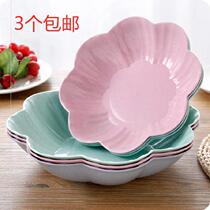 Fruit plate Melon seeds Japanese refreshment plate Flat plate Fruit basin Peanut multifunctional Chinese plastic candy plate reception