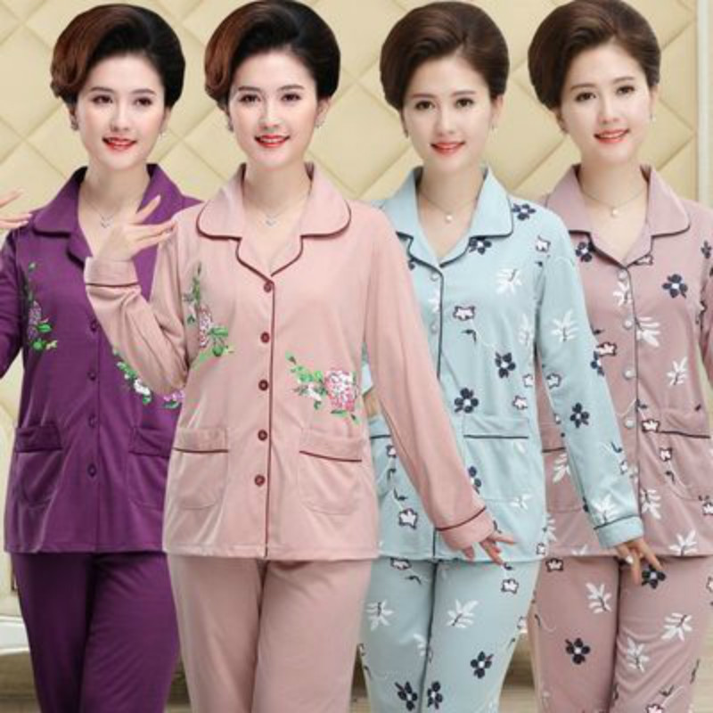 睡衣女冬加绒珊瑚绒三层夹棉家居服
