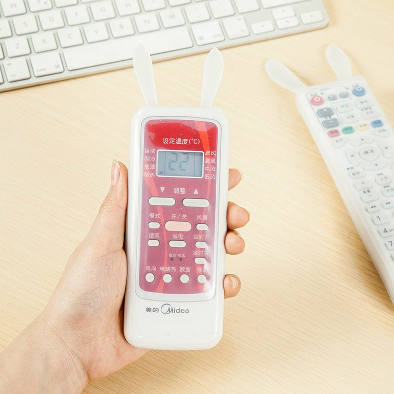 Air conditioning set-top box TV remote control set remote control cover protective sleeve transparent silicone shelf anti-fall waterproof coat