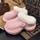 Simple and Versatile Thick-Soled Height-Increasing Cotton Slippers for Women, Suitable for Outdoor Wear, 2025 New Autumn and Winter Fleece-Lined Warm Cotton Slippers for Women