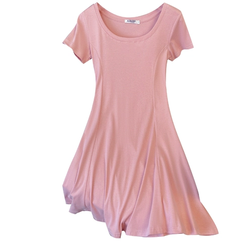 Милая сексуальная футболка с коротким рукавом, платье-футболка, юбка, платье, подходит для подростков, французский стиль