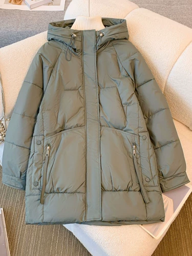 Зимний пуховик с пухом, куртка, увеличенная толщина, в западном стиле