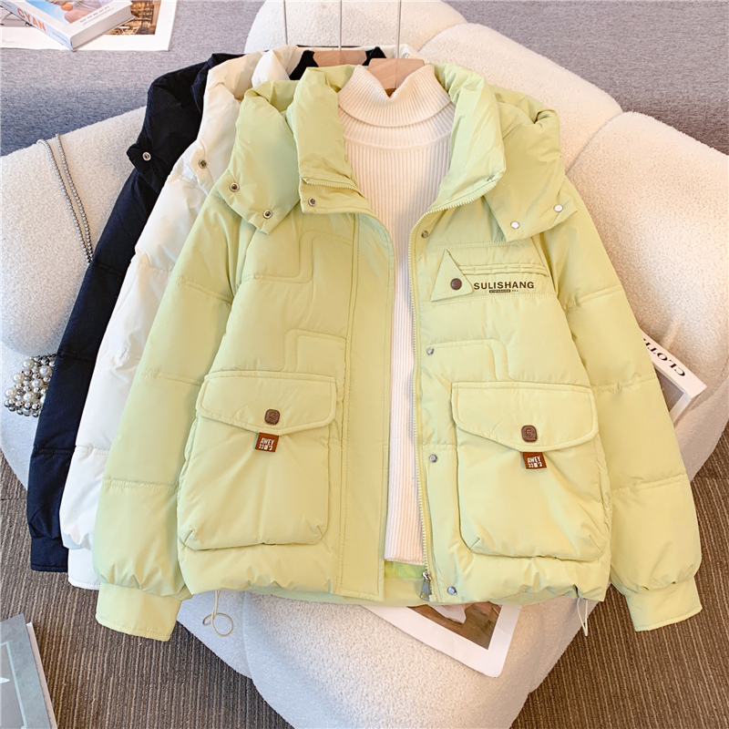 This Year's Popular Avocado Green down Cotton Jacket 2024 Hot-Selling Small Cotton-Padded Jacket Fashionable Slimming Cotton Coat for Women Winter