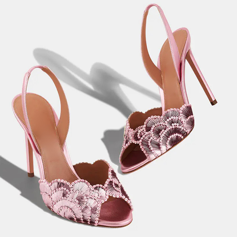 Berry's Same Style High Heels, Pink Sequin Rhinestone High-Heeled Sandals, Sexy and Elegant Party Shoes, Gold, Large Size 43 Berry's Same Style High Heels, Pink Sequin Rhinestone High-Heeled Sandals, Sexy and Elegant Party Shoes, Gold, Large Size 43
