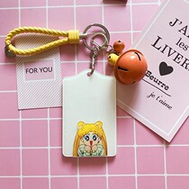  Bus card meal card pendant keychain card bag all-in-one female ins net celebrity Korean creative cute girl heart