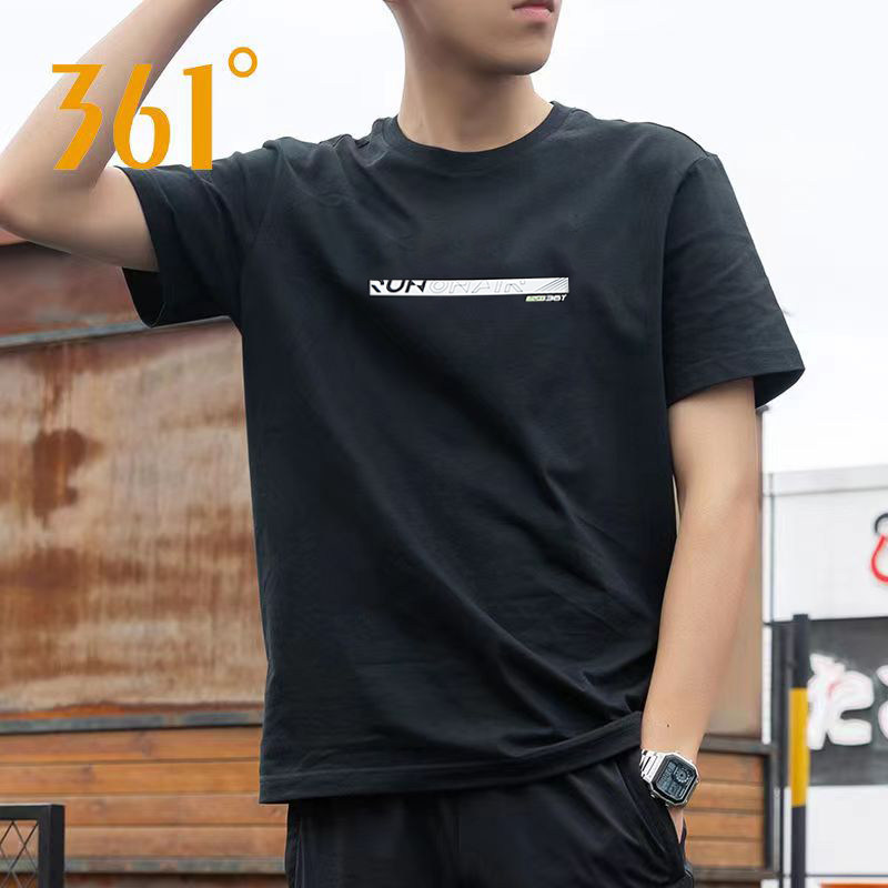 361 sports short-sleeved men's 2022 summer new round neck breathable half-sleeve tops casual all-match running T-shirt men