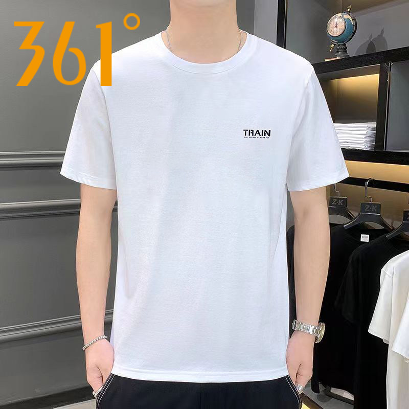 361 sports short-sleeved T-shirt men's 2022 summer new ice silk quick-drying round neck half-sleeve top casual breathable short-sleeved