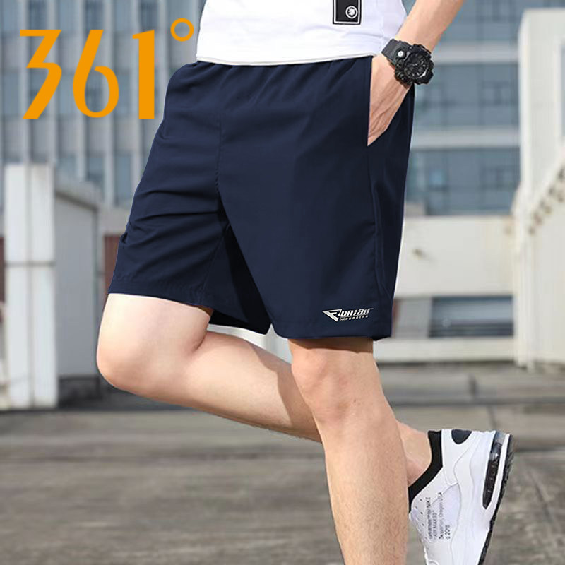 361 Sports Pants Men 50% 50% Pants 2022 Summer New Loose Breathable Shorts Speed Dry Ice Silk Casual Pants Men