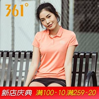 361 của phụ nữ 2018 mùa hè ve áo t-shirt ngắn tay casual polo áo sơ mi nữ 361 độ thoáng khí chạy t-shirt áo polo nữ form rộng