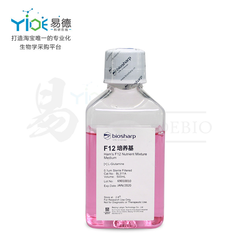 Biosharp  F12液体培养基(含丙酮酸钠,不含HEPES) BL311A  500ml