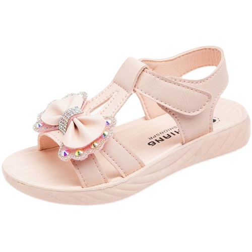 Сандалии, летняя модная детская пляжная обувь для принцессы, коллекция 2023, подходит для подростков, мягкая подошва