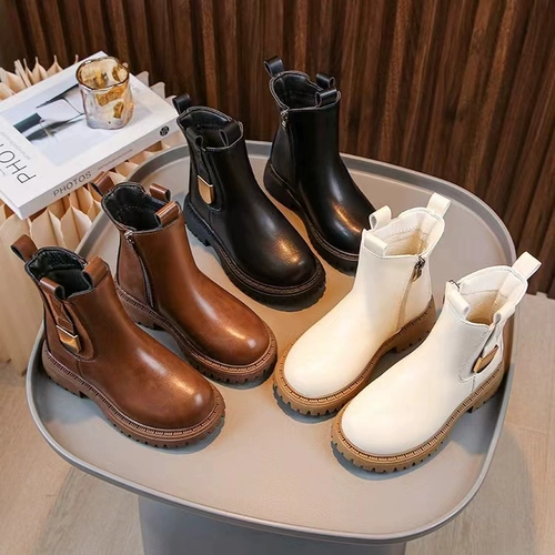 Martens, модные ботинки в английском стиле, детские короткие сапоги для отдыха, 2022, осенние, тренд сезона, в британском стиле