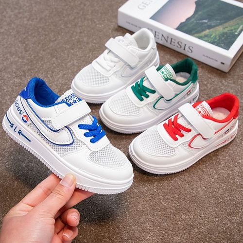 Белая обувь для мальчиков, летняя детская спортивная обувь, кроссовки, подходит для подростков