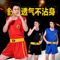 Adult Sanda uniforms for men and women suitable for martial arts schools customized with LOGO comfortable and quick-drying summer childrens competition Sanda uniforms