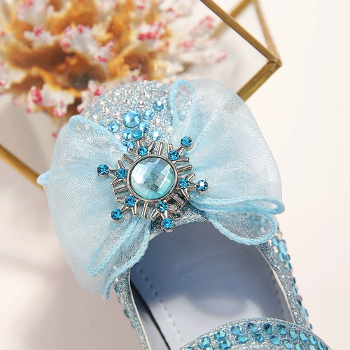 Туфли для кожаной обуви, детская обувь для принцессы на высоком каблуке, коллекция 2023, мягкая подошва