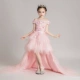 Cô gái chủ nhà catwalk váy công chúa váy pettiskirt cô bé váy dạ hội trẻ em váy cưới dài trang phục piano - Váy trẻ em