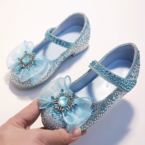 Туфли для кожаной обуви, детская обувь для принцессы на высоком каблуке, коллекция 2023, мягкая подошва