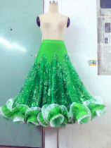  Professional customized modern dance skirt Ballroom dance large skirt New dance clothing waltz national standard dance skirt