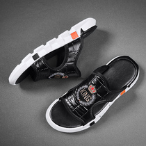 Mens slippers summer wear casual trend soft bottom non-slip wear-resistant sandals word drag sandals mens ins tide