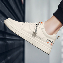  Mens shoes 2021 new summer Korean version of the trend casual all-match board shoes white mens leather shoes increased white tide shoes