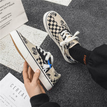 Canvas shoes men 2021 new summer Korean trend Joker casual Board Shoes summer flat lattice ins trendy shoes