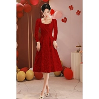 FMS1122 с длинным рукавом в красный вин